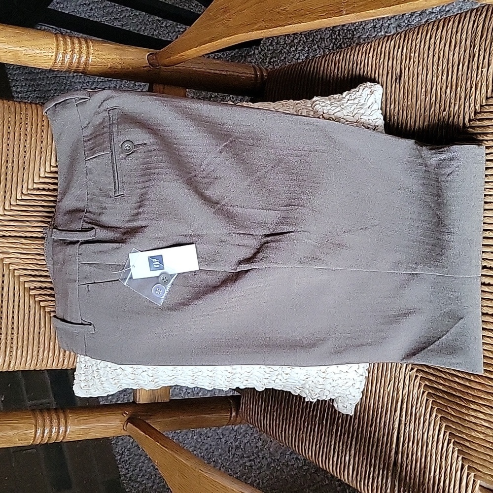 Gap favorite stretch trouser , gray putty, size 6